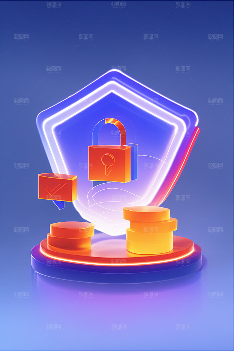 投资金融3D水晶图标