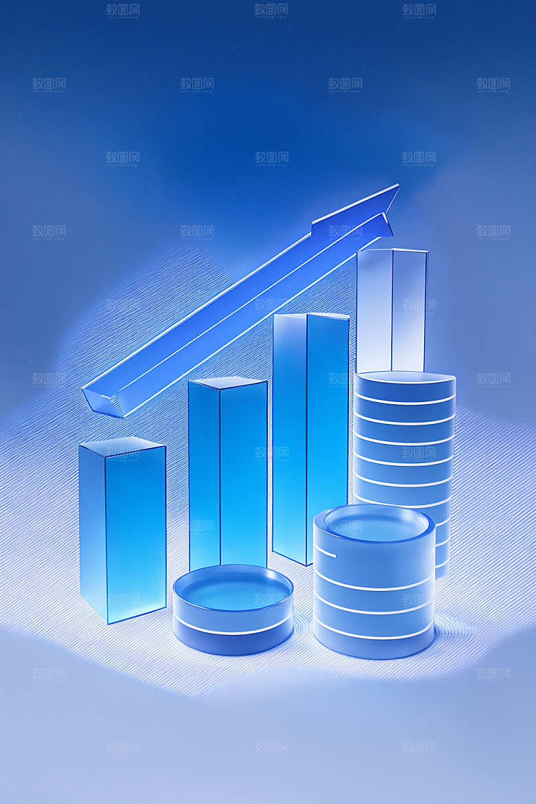 投资3D金融水晶图标