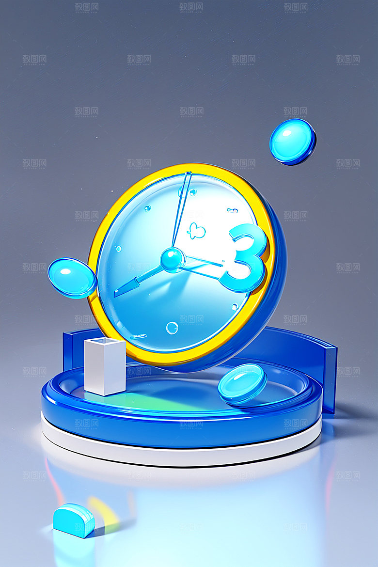 投资商务3D水晶图标