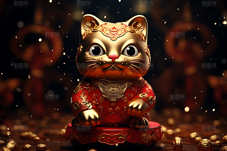 招财猫高清财运模型