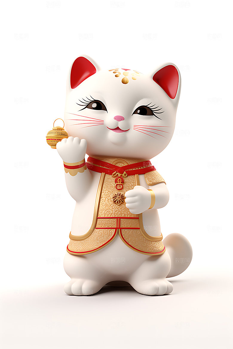 招财猫装饰可爱模型