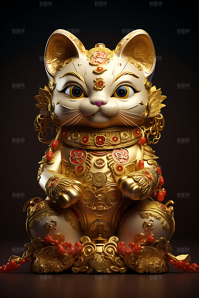招财猫装饰3D模型