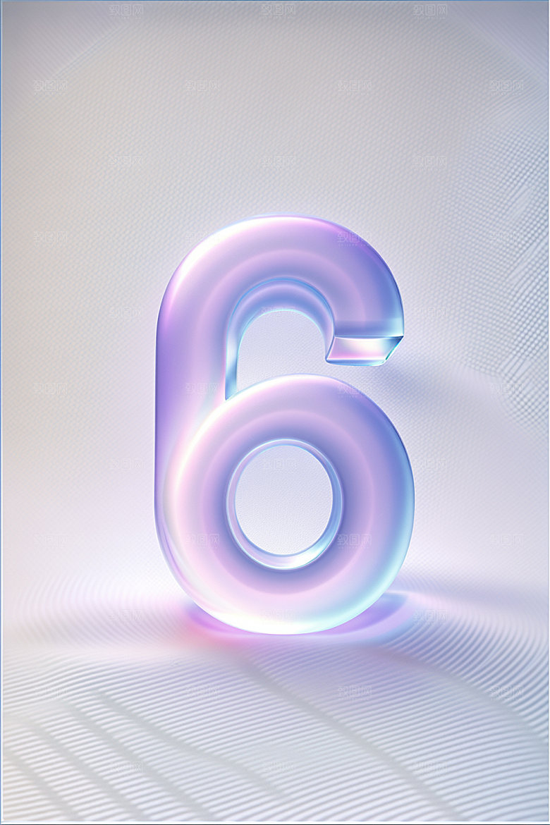 透明数字63D时尚艺术字