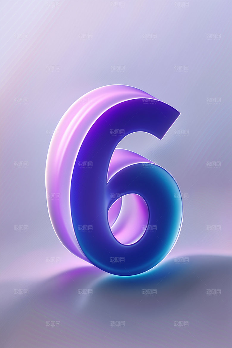 玻璃数字63D透明元素