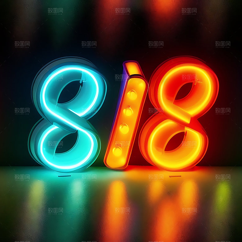 818立体字促销艺术字