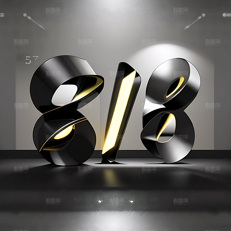 818宣传立体字艺术字