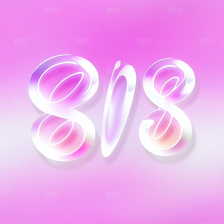 818促销购物艺术字