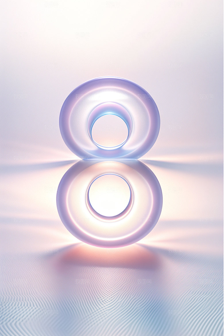 透明数字8通透科技艺术字