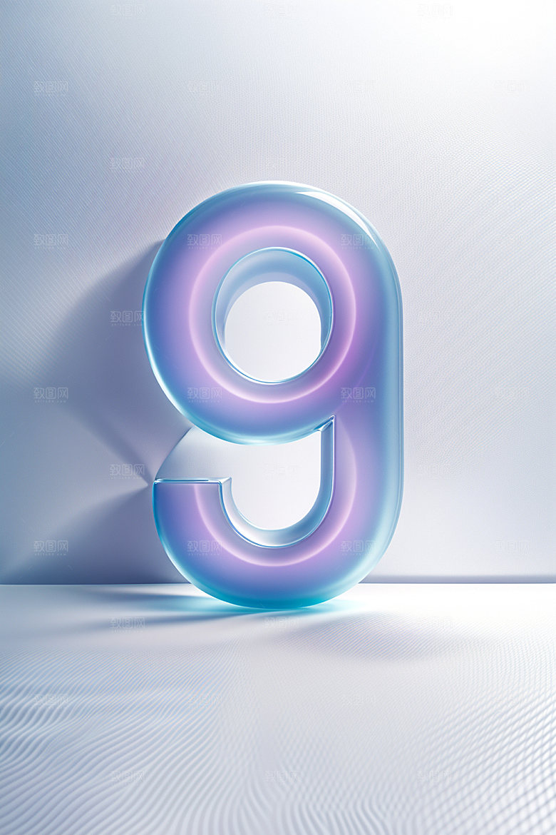 透明数字93D科技艺术字