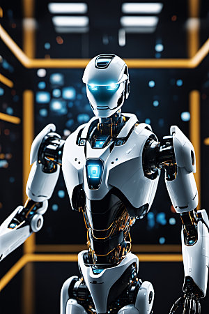 AI机器人未来科幻模型