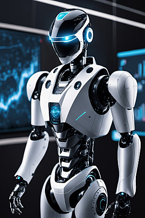 AI机器人3D赛博朋克模型