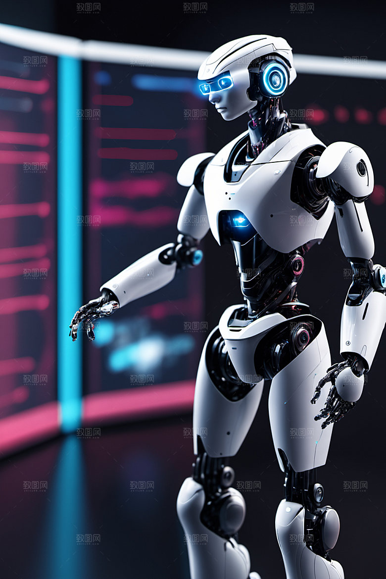 AI机器人未来3D模型