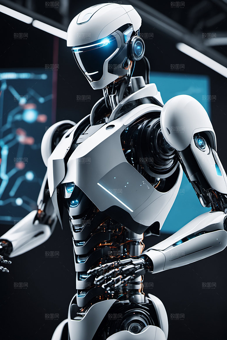 AI机器人3D人工智能模型