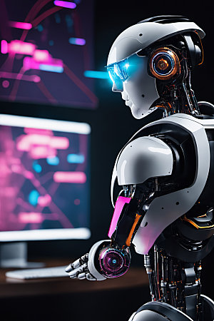 AI机器人智慧未来模型