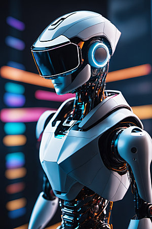 AI机器人未来金属模型