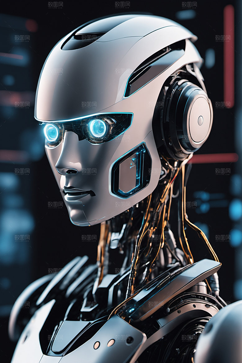 AI机器人科幻3D模型