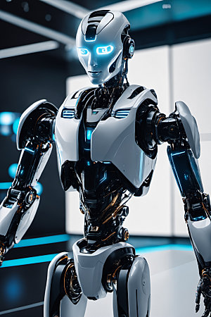 AI机器人智慧3D模型