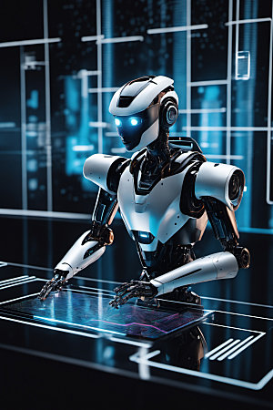 AI机器人人工智能3D模型