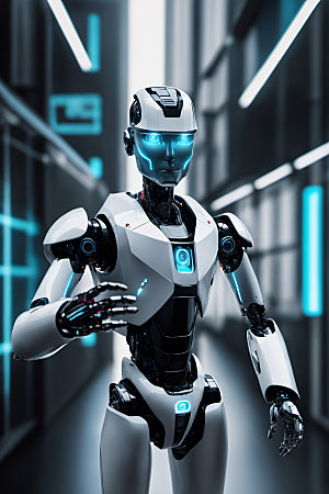 AI机器人3D未来模型
