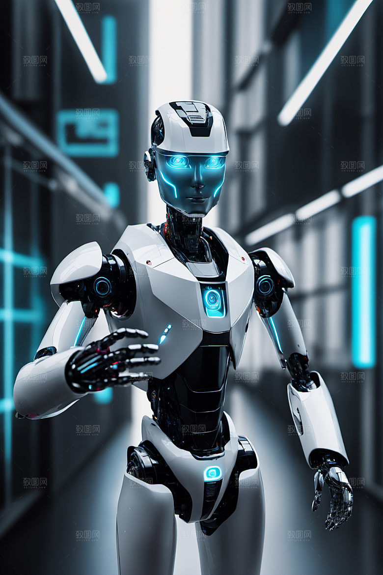 AI机器人3D未来模型