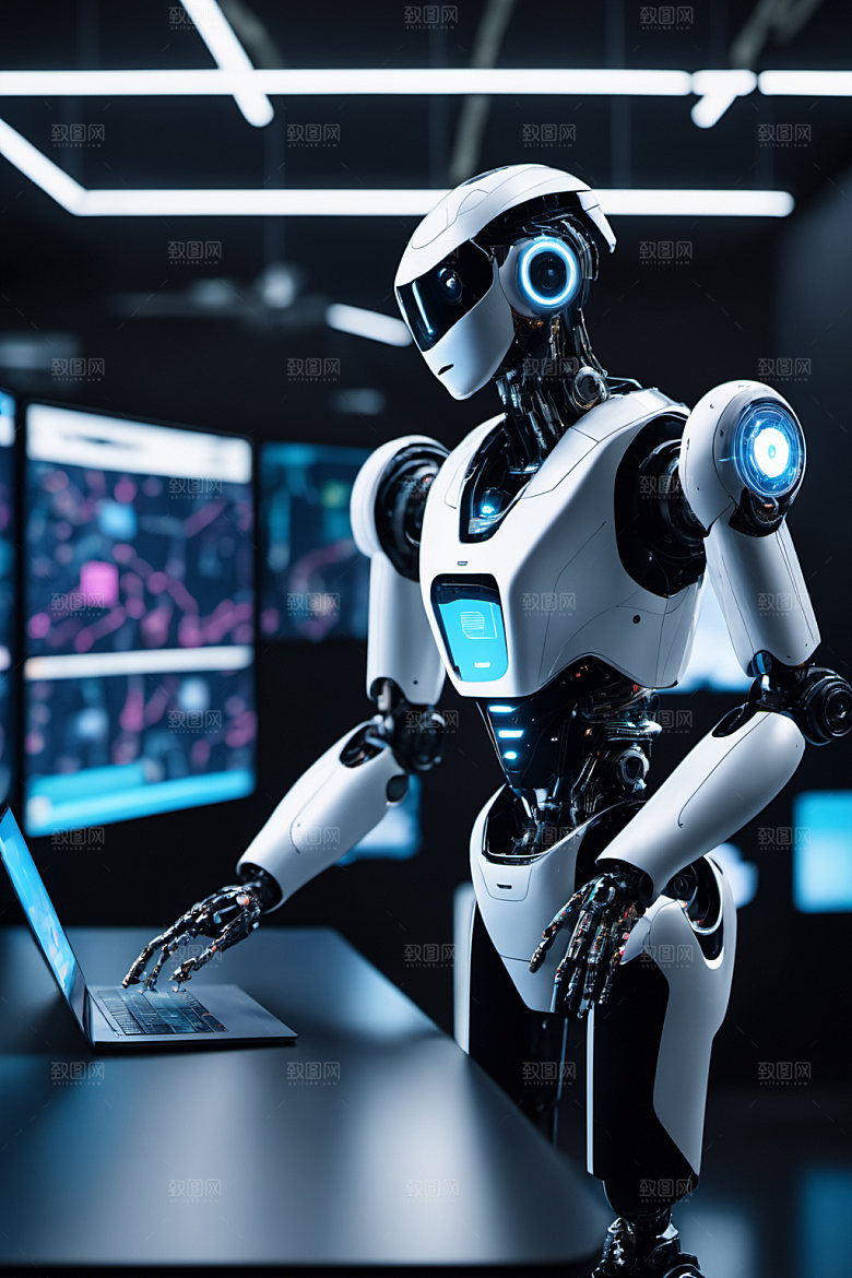 AI机器人金属3D模型