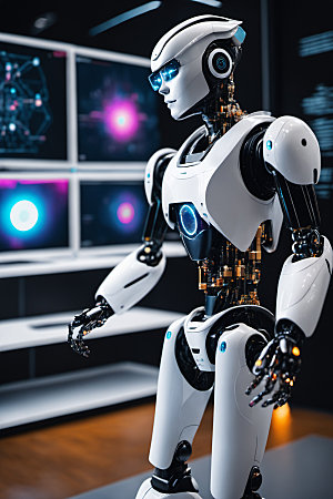 AI机器人人工智能金属模型