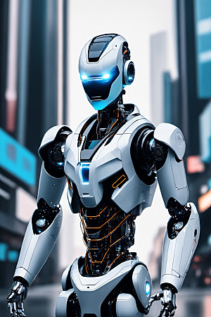AI机器人立体金属模型