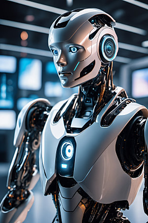 AI机器人未来科技模型