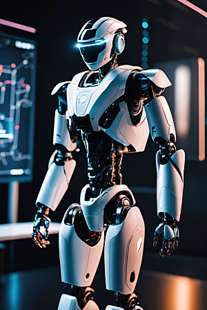 AI机器人科技金属模型