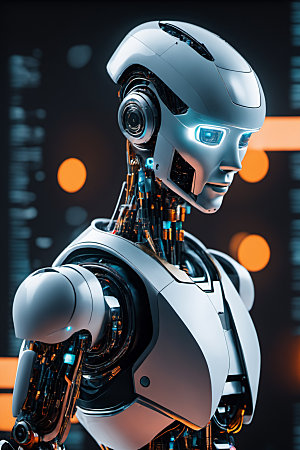 AI机器人科技立体模型