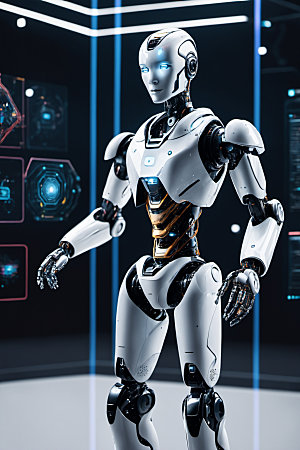 AI机器人智慧金属模型
