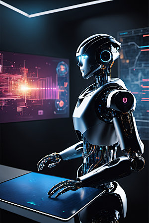 AI机器人科技立体模型