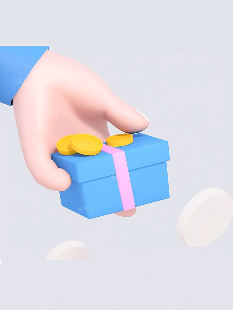 电商手势3D平台C4D模型