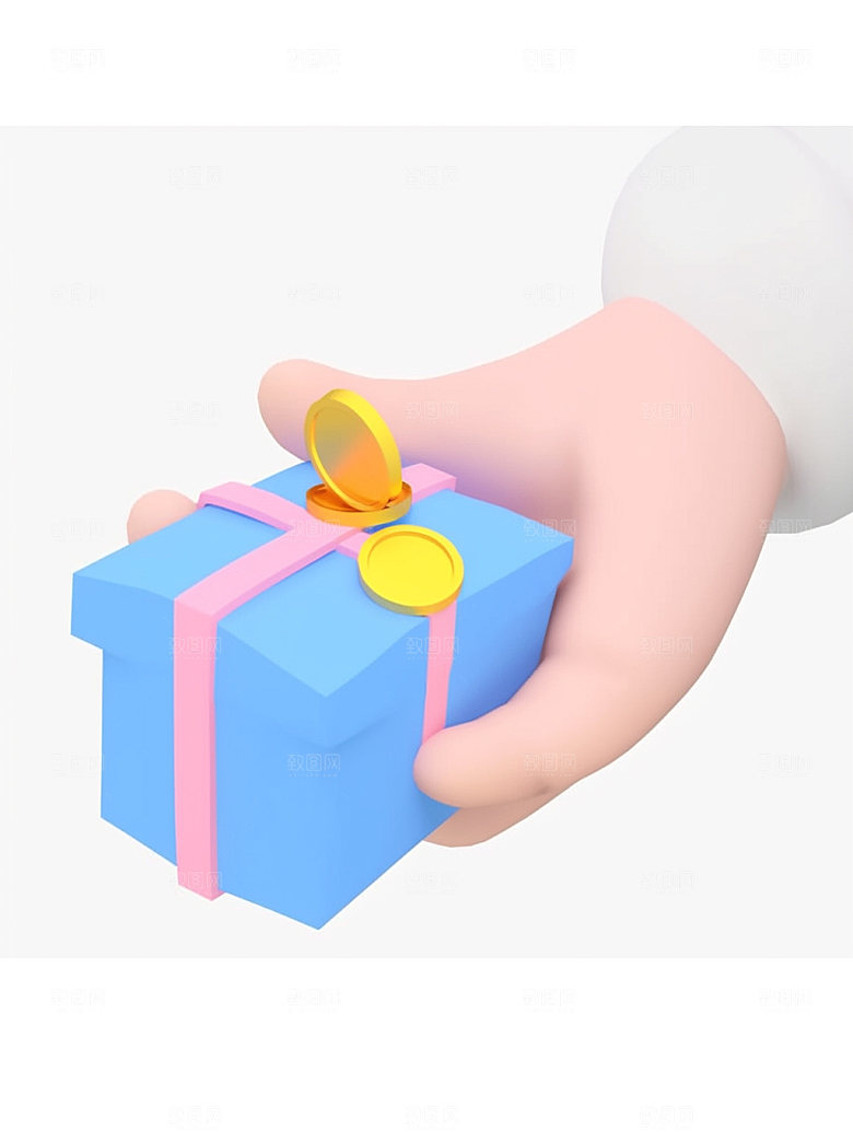 电商手势消费立体C4D模型