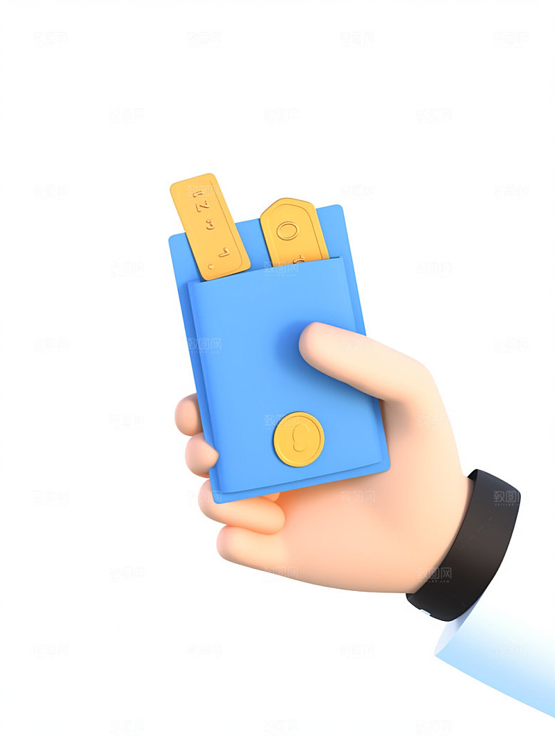 电商手势立体促销C4D模型