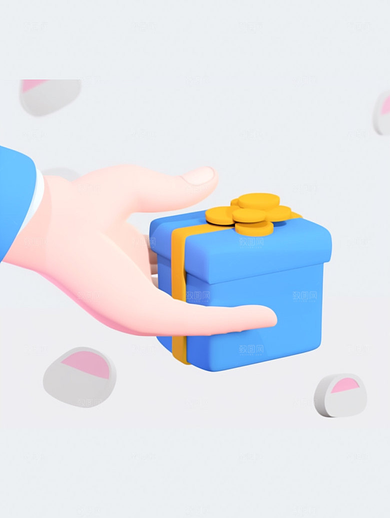 电商手势3D平台C4D模型