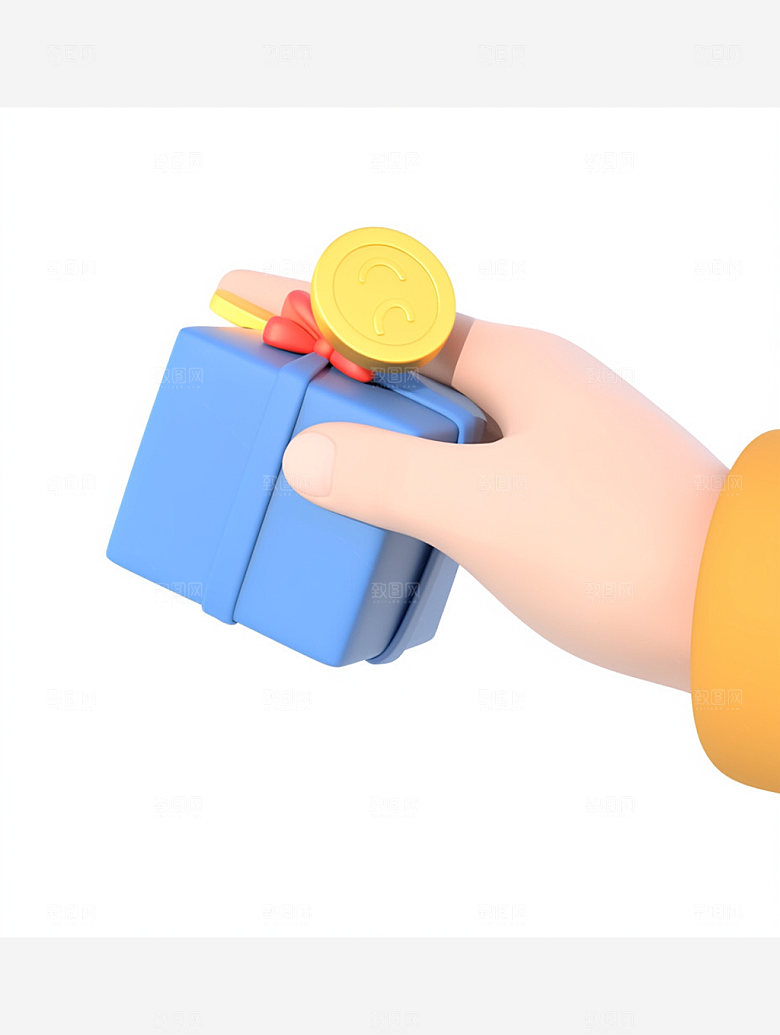 电商手势3D促销C4D模型