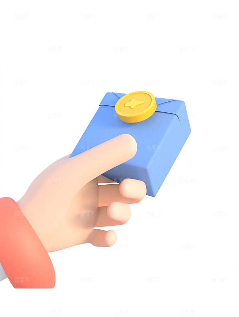 电商手势大促金币C4D模型