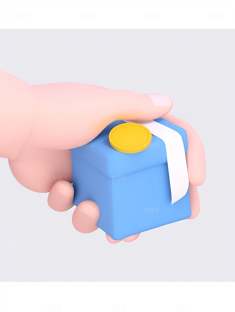 电商手势平台大促C4D模型