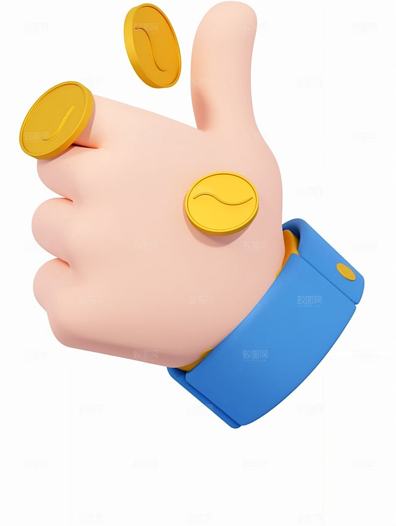 电商手势大促消费C4D模型