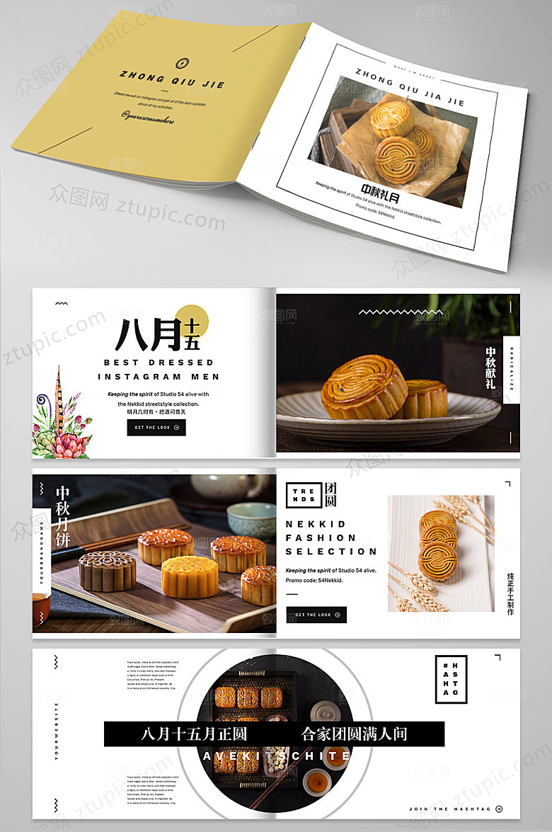 大气中秋月饼画册