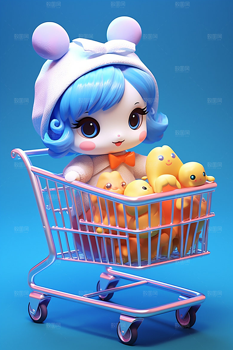Q版购物车采购活动模型