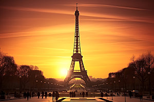埃菲尔铁塔景点法国摄影图