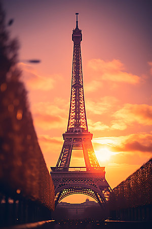 埃菲尔铁塔法国城市摄影图