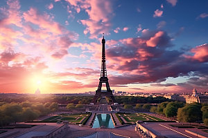 埃菲尔铁塔旅游法国摄影图