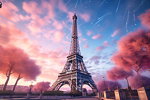 埃菲尔铁塔地标法国摄影图