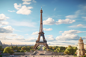 埃菲尔铁塔巴黎建筑摄影图