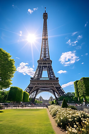 埃菲尔铁塔巴黎旅游摄影图