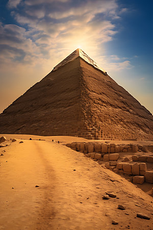 埃及旅游开罗金字塔摄影图