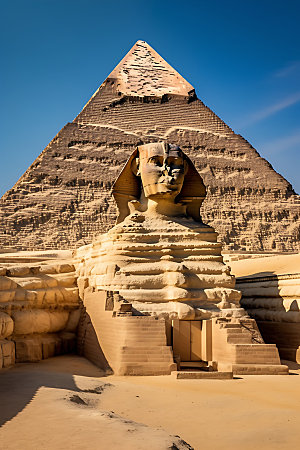 埃及旅游金字塔沙漠摄影图